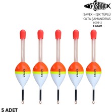 Fishack Işık Tüplü Olta Şamandırası - Savex - (6008-2) - 5 Adet - 8 gr