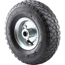 Rafta El Arabası Yük Taşıma Tekeri Siboplu Bilyeli Rulmanlı Havalı Dublex 260X80 mm Çelik Jant Tekerlek