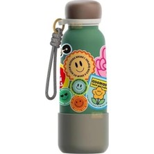 Rafta Paslanmaz Çelik Termos, 550ML Desenli ve Kaymaz Tabanlı