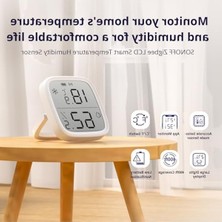 Rafta Zigbee LCD Ekranlı Akıllı Sıcaklık ve Nem Sensörü