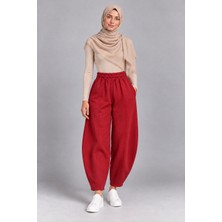 Efruz Butik Siyah Scuba Iç Göstermez Balon Pantolon