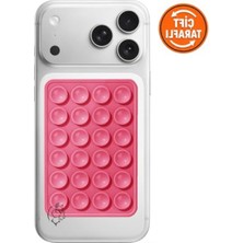 Rafta Çift Taraflı Silikon Vantuzlu Telefon Tutucu, Ahtapot Tasarım, Şeker Pembe