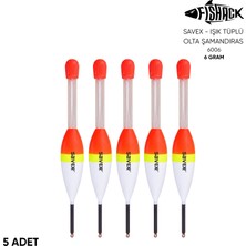 Fishack Işık Tüplü Olta Şamandırası - Savex - (6006) - 5 Adet - 6 gr