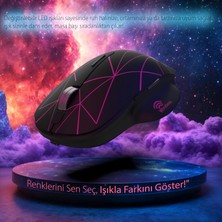 Str Store Inca IWM-551T Kablosuz,şarj Edilebilir, 4 Farklı Değişebilen LED Işıklı, Sessiz Tuş, Tyep-C ve USB Çift ALICI,1600 Dpi,7 Tuş, LED Aç/kapa Tuşu, 15M Çekim Mesafesi