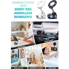 Rafta 360° Dönebilir Araç Telefon Tutucu, Güçlü Vantuz ile