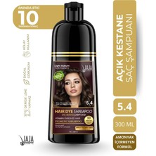 Str Store Saç Boyası Şampuanı Açık Kestane, Erkekler ve Kadınlar Için, Bitkisel Saç Boyası Şampuanı, Gri Saç Kapatıcı, Sülfatsız ve Vitamin Zenginleştirilmiş Şampuan 300 ml