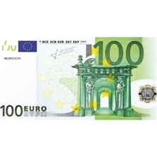 Rafta Mymodahome Şaka Oyun Parti Parası 1 Deste Banknot 100 Euro No Color