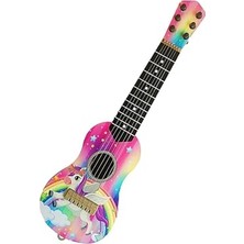 Rafta Pembe Oyuncak 6 Telli Ispanyol Gitar, Unicorn My Little Pony Desenli, 50 Cm, 3+ Yaş