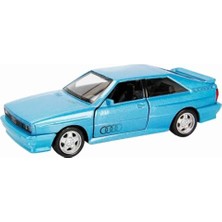 Rafta 1:32 Alman Klasikleri Serisi Die Cast Çek Bırak Model Araba - Mavi Audi Quattro