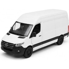 Rafta Kinsmart 1:48 Mercedes-Benz Sprinter Çek Bırak Metal Model Minibüs, Açılabilir Kapılı Araç KT5426D, Beyaz