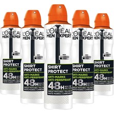 Str Store L’oréal Paris Men Expert 5'li Shirt Protect Anti Perspirant Sprey Deodorant Seti (5 x 150 Ml)
