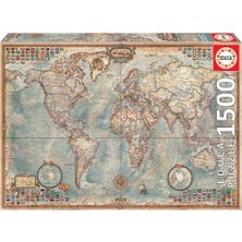 Rafta Puzzle Political Map Of The World 16005 1500'LÜK