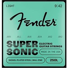Rafta Fender 250L Super 250 Nickel Plated Steel Light Takım Tel Elektro Gitar Teli 009-042