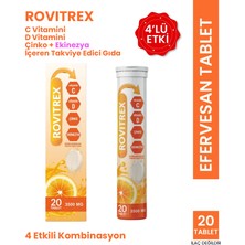 Rovitrex C Vitamini D Vitamini Çinko ve Ekinezya Içeren Efervesan Takviye Edici Gıda 20 Tablet