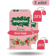 Doğadan Form Kiraz Saplı Karışık Bitki Çayı 20 Li x 3 Adet