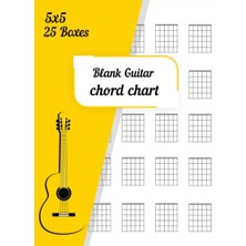 Rafta Blank Guitar Chord Chart: Guitar Chord Diagram Notebook For Guitarists / 100 Pages 25 Chord Boxes Per Page 5 Frets Per Box