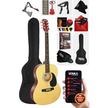 Rafta Midex RG-550NT Pack Kaliteli Natural 40 Inç Akustik Gitar Seti 4/4 Yetişkin