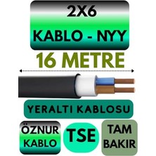 Rafta Öznur 2x6 Nyy Yeraltı Kablosu, 16 Metre