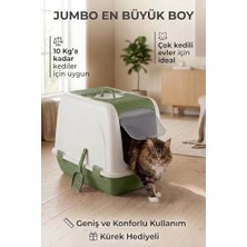 Rafta Flex Jumbo Boy Kedi Tuvaleti, 46X66X52 Cm, Filtreli ve Kum Küreği Hediyeli - VN11102