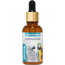 Rafta Immunsafe Kuşlar Için Sıvı Bağışıklık Desteği | Çinko, Selenyum ve B12 Vitamini Takviyesi | Papağanlar, Muhabbet Kuşları, Sultan Papağanları ve Kafes Kuşları Için | 30 ml