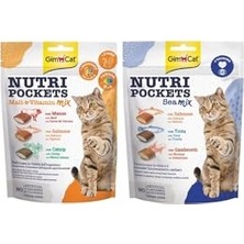 Rafta Nutripockets Kedi Ödülü Malt&multivitamin 150GR +  Nutripockets Kedi Ödülü Sea Mix 150GR