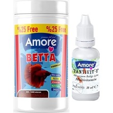 Rafta Betta Granulat 125 ml 56 gr Akvaryum Beta Balık Yemi ve Balık Vitamini