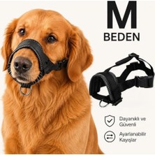 Rafta Valkyrie M Beden Köpek Ağızlığı Ayarlanabilir Nefes Alabilir Isırma Önleyici Yumuşak Pedli Siyah