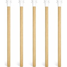 Rafta 5'li Tırtıklı Ahşap Kuş Tüneği 25 cm