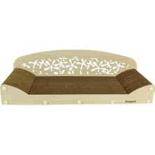Rafta Sloffy Karton Kedi Tırmalama Koltuğu – Çift Katlı, 4 Yüzey Kullanım, 68X25X20 cm (Akçaağaç)