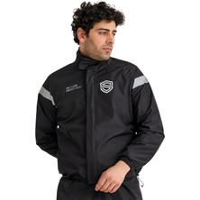 Str Store Peru Siyah Üst Motosiklet Yağmurluğu
