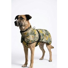 Rafta Büyük Irk Köpek Yağmurluğu, Pixel & Earth Camo 9-55KG (7xl, Earth)