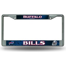 Str Store Nfl Buffalo Bills 30,48 cm x 15,24 cm Gümüş Krom Çerçeve W' Çıkartma Ekleme Araba/kamyon/suv Oto Aksesuarı