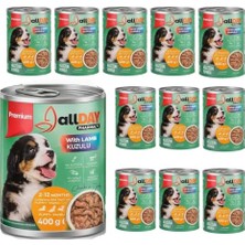Rafta Allday Kuzulu Yavru Köpek Konservesi 400 gr x 12 Adet