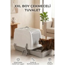Rafta Flex Çekmeceli Kedi Tuvaleti, Xxl Boy, 47X55X39,5 Cm, Kum Küreği Hediyeli