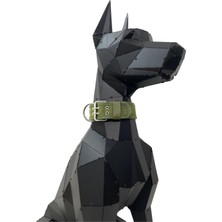 Str Store Haki Yumuşak Dokulu Büyük Irk Kolon Köpek Tasması Köpek Boyun Tasması Haki Yeşil M