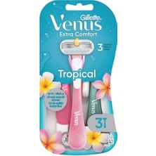 Rafta Gillette Venus Extra Comfort Tropical Kullan At Tıraş Bıçağı, 3‘li Paket
