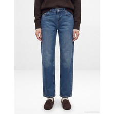 Dilvin 72387 %100 Pamuk Düşük Bel Straight Jean