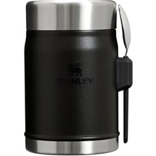 Rafta Stanley Classic Legendary Yemek Termosu + Kaşık 0.4 Litre - Siyah 2.0 | Paslanmaz Çelik