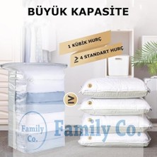 Rafta 3'lü Paket Ekstra Büyük Küp Vakumlu Hurç Saklama POŞETLERI110X90+25CM1ADET,100X70+33CM-1ADET, 80X50+25 cm -1ADET Giysiler, Yorganlar, Yastıklar, Battaniyeler Için Vakumlu Hurç