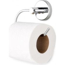 Rafta Alper Banyo Iris Krom Kaplama Açık Tuvalet Kağıtlığı, Yapışkanlı ve Vidalı Montajlı Wc Kağıtlık, 35 mm Oval Bantlı Banyo Aksesuarı