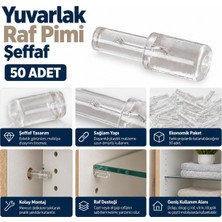 İmerax Yuvarlak Raf Pimi Şeffaf ( 50 Adet )