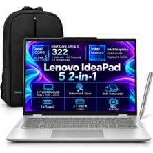 Lenovo Ideapad 5 2 In 1 14IPH11 Intel Core Ultra 5 322 32GB 1tb SSD 14" Wuxga Windows 11 Pro Taşınabilir Bilgisayar + Snertech Çanta 83UG004PTR S6