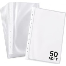 Rafta 50 Adet A4 Şeffaf Dosya Föy Poşet Dosya