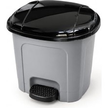 Rafta Orret Home 21 Litre Plastik Pedallı Çöp Kovası Iç Hazneli Iç Kovalı Kapaklı Çöp Kutusu, Pedallı Çöp Kutusu, Büyük Boy Mutfak Banyo Ofis Çöp Kovası(Gri)