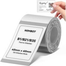 Rafta Kendinden Yapışkanlı Termal Etiketler, B1/B21/B3S Etiket Bandı, Kağıt, Okul, Ev, Ofis, Küçük Işletmeler Için (Şeffaf Dikdörtgen, 40 x 60 Mm)