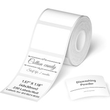 Rafta B1 Etiket Bandı B21 Kendinden Yapışkanlı Etiketleme Bandı 1.5" x 1.2" (40X30MM) Termal Etiket Baskı Kağıdı  Barkod/adres/posta/logo/iş/ev Etiketi Için Etiketler, 230 Etiket/rulo, Beyaz