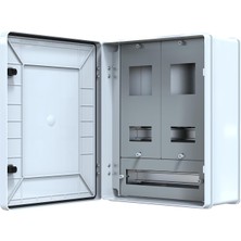 Tr Sayaç Panosu 14 Sigortalı 2 Monofaze Sayaçlı Sıva Üstü Sayaç Panosu IP65 40 x 50 x 20 cm
