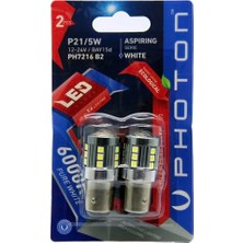 Rafta P21/5W LED Oto Ampul, Beyaz, 2 Adet