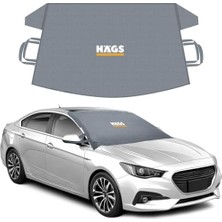 Rafta Haegs Buz ve Kar Önleyici Araç Ön Cam Örtüsü Brandası | Ağır Hizmet Tipi 600D Oxford Kumaş | Arabalar, Suv`lar, Kamyonetler Için Oto Ön Cam Koruyucu Güneşlik | Don Örtüsü (178X106CM) L - Gri
