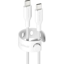 Rafta Empower By Panzerglass Racing 60W Usb-C/usb-C | USB 2.0 | 1.2m Gümüş Beyaz Kablo